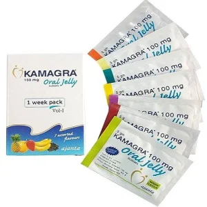 Kamagra Oral Jelly 100 mg with power of Sildenafil.