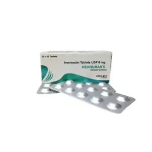 Iverhuman 6 MG Ivermectin tablets in blister pack – antiparasitic medication for humans.